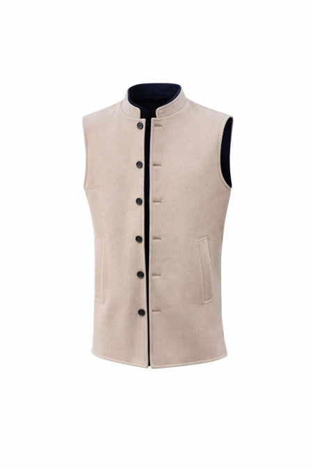 Vest Double face - off white and black
